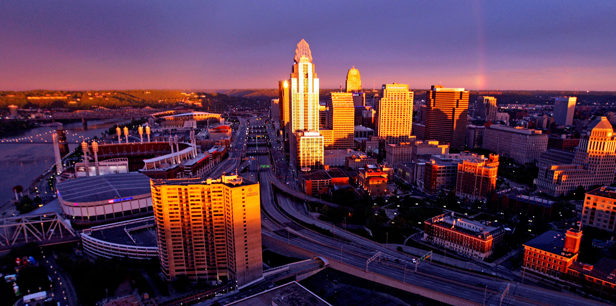 Sunrise over Cincinnati Skyline