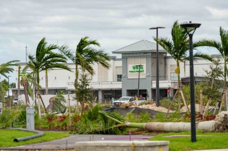 Publix Supermarket demolished by a tornado from Hurricane Milton