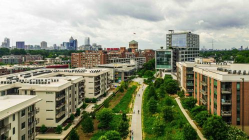 The Atlanta Beltline, Commercial District, Aerial View, 2020