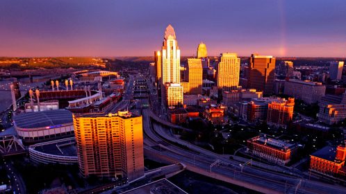 Sunrise over Cincinnati Skyline